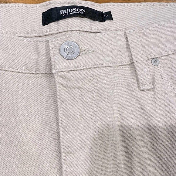 NEW Hudson Ivory Barbara High Rise Crop Straight Jeans 30 Size 10 - Picture 8 of 11